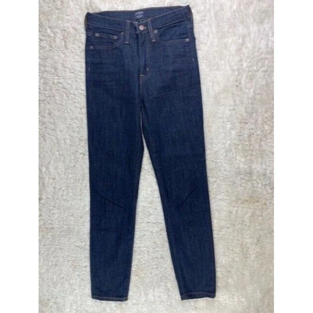 J Crew Size 25 Womens Jeans High Rise Skinny Stretch Dark Wash
